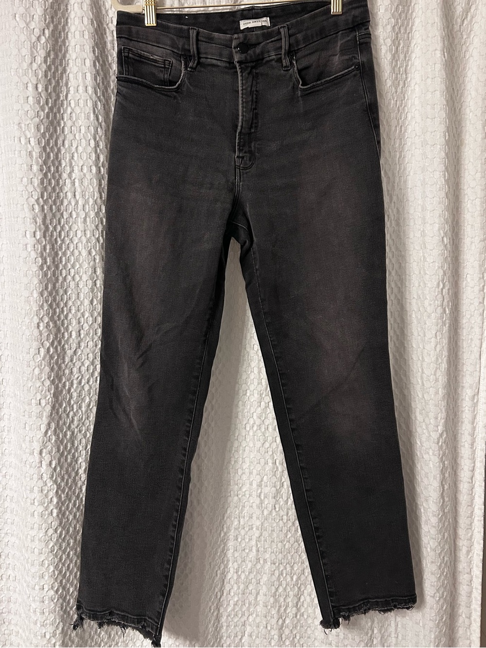 GOOD AMERICAN High-Rise Straight Leg Jeans Size US 10